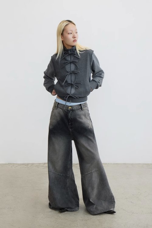 CONP: Citizen of No Place Knot- fastening Sweater 繩結開合短款衛衣