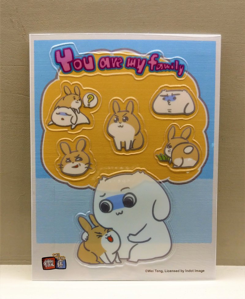 Slight Pain-Character Transparent Sticker - สติกเกอร์ - กระดาษ สีใส