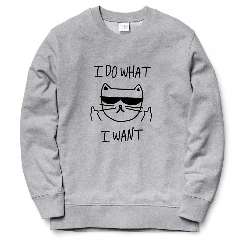 I WANT CAT unisex gray sweatshirt