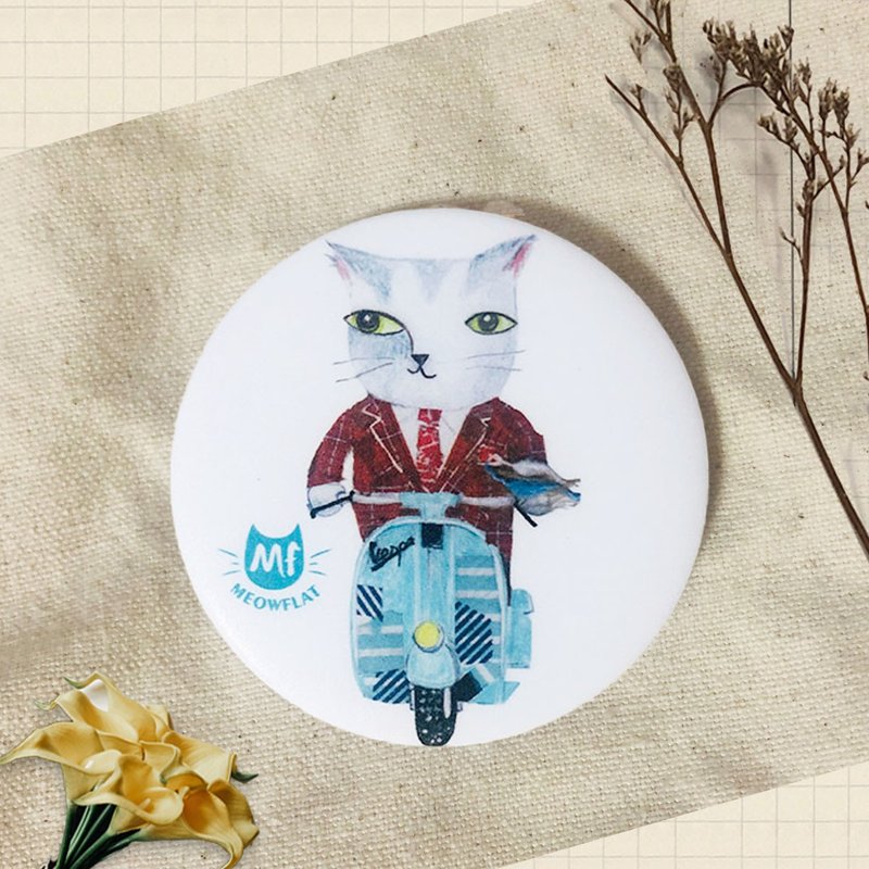 Meowflat 胸章/徽章/別針|旅行貓系列 - 徽章/別針 - 塑膠 