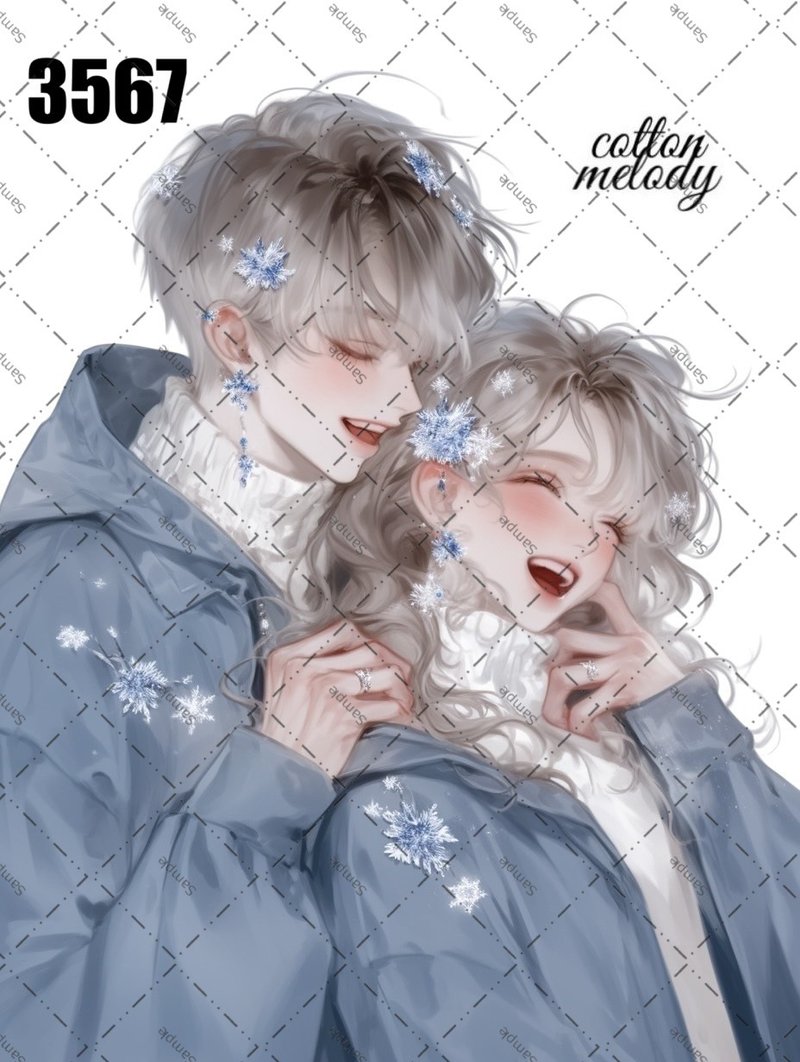 original sticker no.3567 人物ステッカー オリジナルステッカー オリジナル人物ステッカー 装飾ステッカー cotton melody - 貼紙 - 紙 