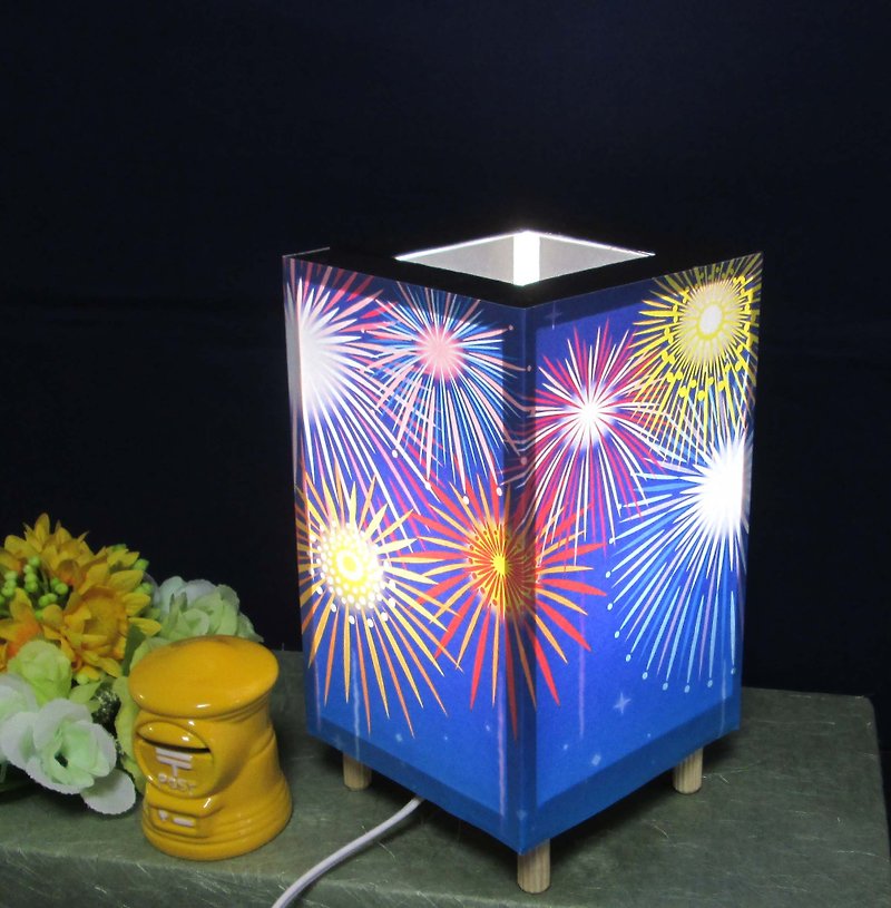 Mai of the sacred night fireworks [Shinrana Manseymde] Bean shape · LED dream light The best part of the light stand! - โคมไฟ - กระดาษ หลากหลายสี