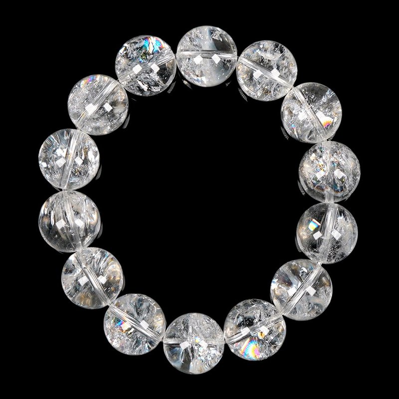 White Crystal Azeztulite 15.8-16.2mm Bracelet - Bracelets - Semi-Precious Stones Multicolor