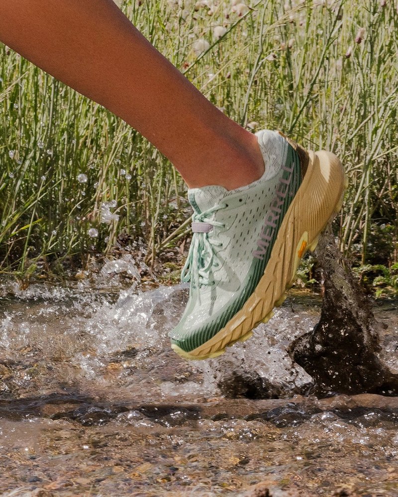 MERRELL AGILITY PEAK 5 GTX輕量戶外慢跑越野運動鞋 女-鼠尾草綠 - 女運動鞋/球鞋 - 防水材質 