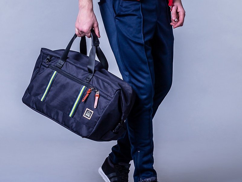 NESO bags that can be DIY [travel bag-political black] - กระเป๋าถือ - เส้นใยสังเคราะห์ 