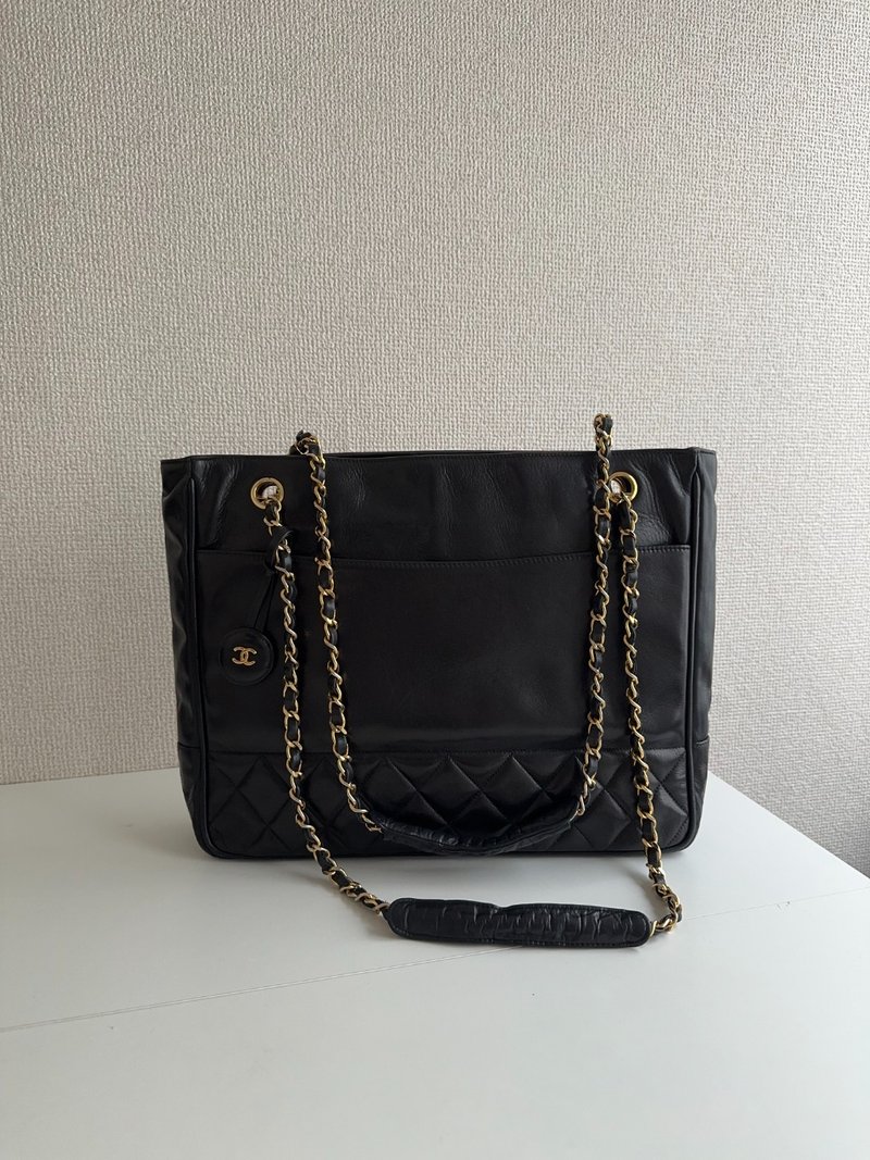 中古包 Chanel CC金鍊托特包 - 手提包/手提袋 - 真皮 黑色