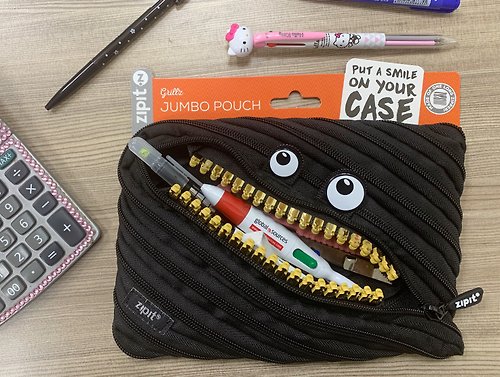 Zipit Grillz Jumbo Pencil Case - Black