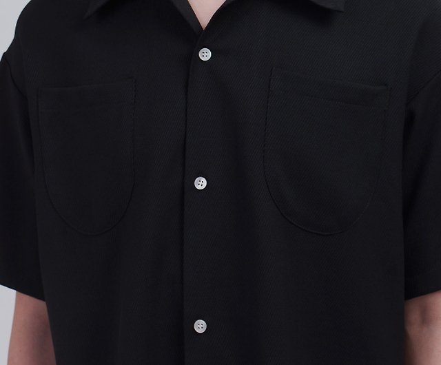 Open Collar Short-sleeve Shirt - Shop TRAN Men's Shirts - Pinkoi