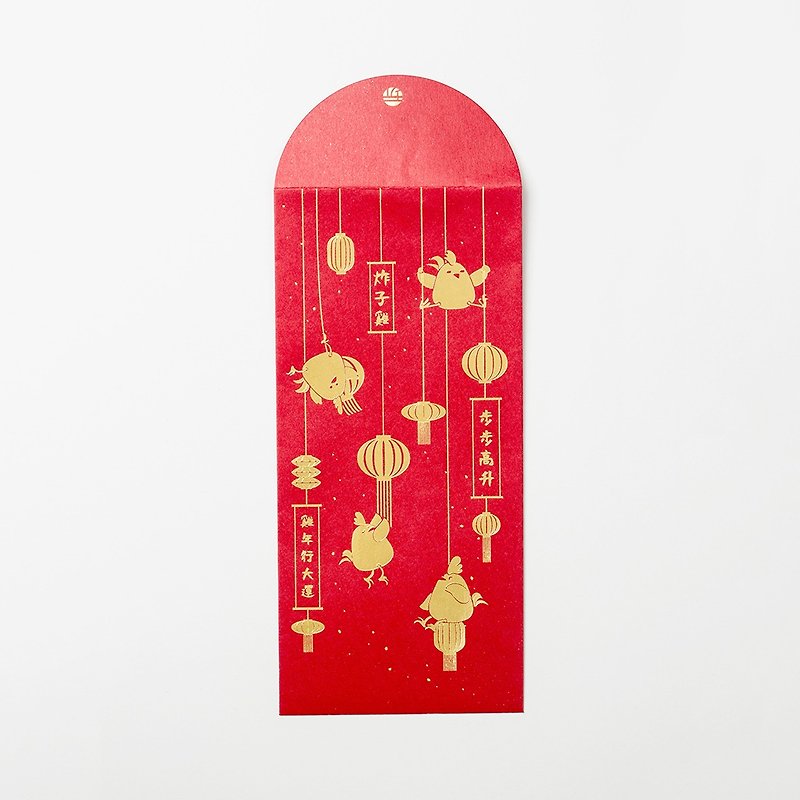 米国の文化・クリエイティブ_赤い封筒内のプレイバックギャモンやチキン - ご祝儀袋・ポチ袋 - 紙 レッド