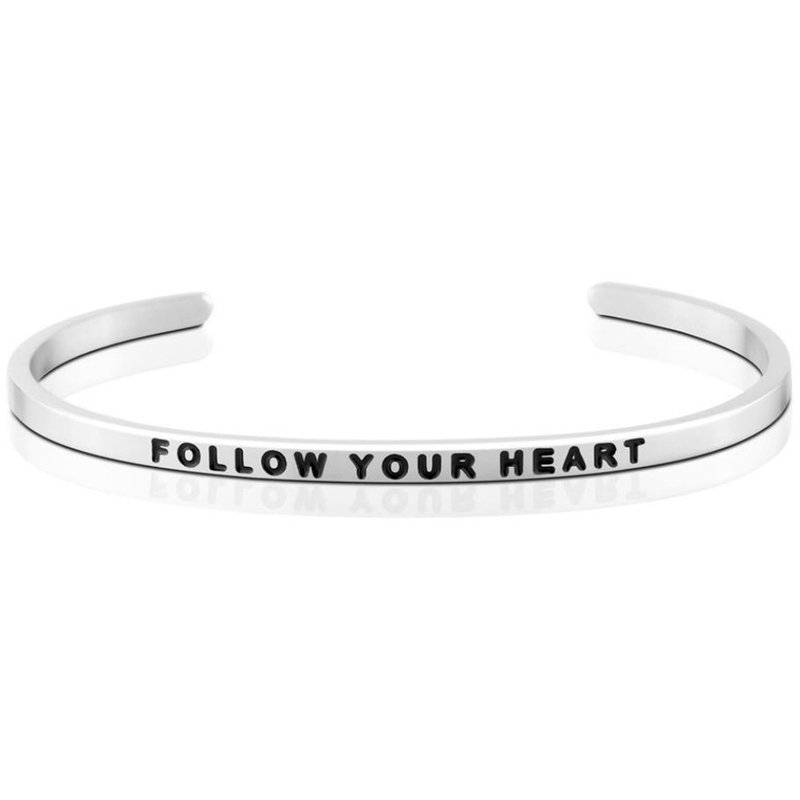 Mantraband悄悄話許願手環- Follow your heart - 手鍊/手環 - 其他金屬 多色