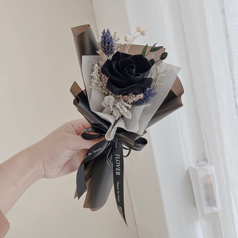 單朵黑玫瑰永生花束 - 擺飾/家飾品 - 植物．花 