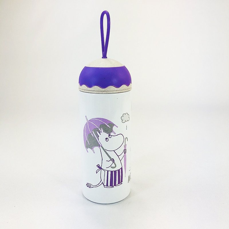 Moomin嚕嚕米授權-彩色提帶可愛造型保溫瓶(紫白) - 其他 - 其他金屬 紫色