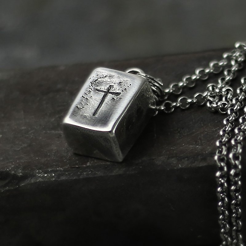 99 Original handmade pure Silver cross necklace retro customizable