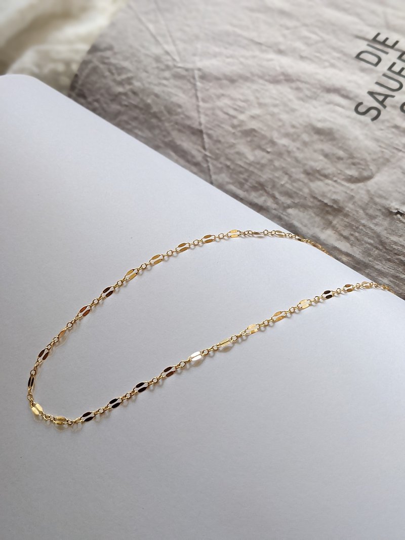 Other Metals Necklaces Gold - European Minimalistic Style 14k gold filled Layering Kiss Chain Dainty Necklace