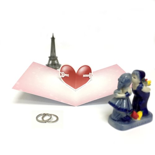 PopYourLove Love Card | Romantic Card | I Love You | Love Pop Up Card | Pop Up Card