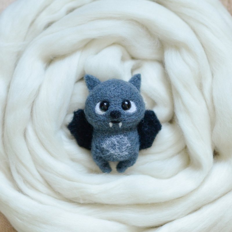 Diy craft bat brooch, felting pattern PDF, Felting instructions, Bat ornament st - 手工藝教學/工具書 - 其他材質 