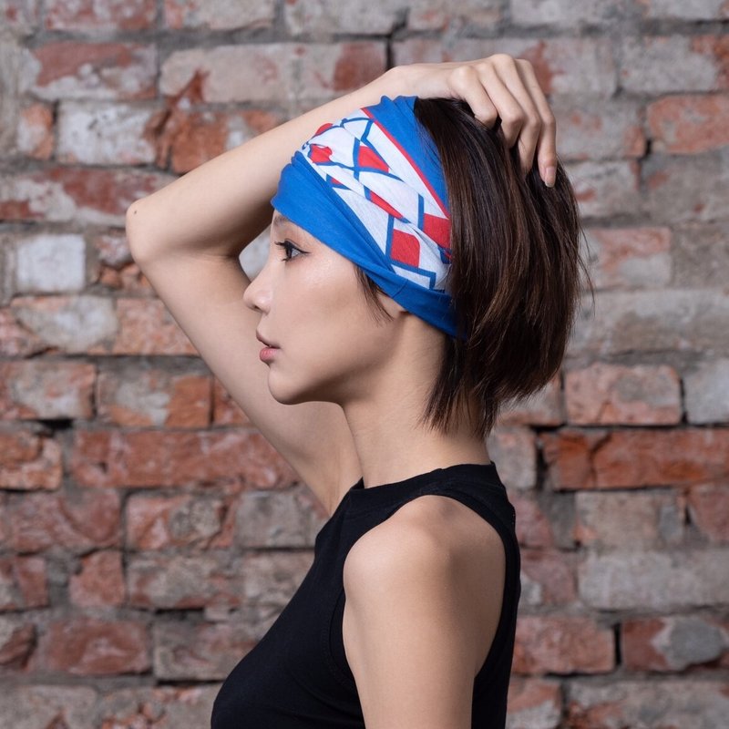 【Neo-classic】Liberty Geo Multifunctional Headwear - จักรยาน - เส้นใยสังเคราะห์ สีน้ำเงิน