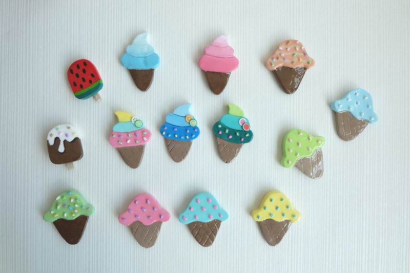 "Sweet summer" sweet - Magnets - Clay Multicolor