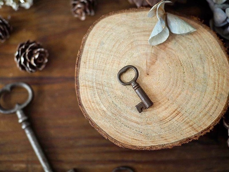 British antique key / collection old key mini D - ของวางตกแต่ง - โลหะ 