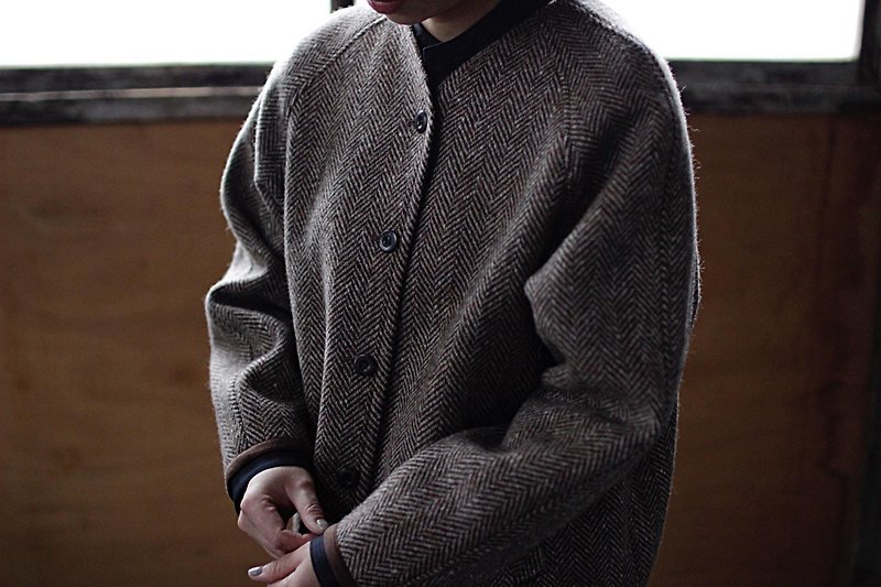 Wool Raglan Blouson / BR - เสื้อแจ็คเก็ต - วัสดุอื่นๆ สีนำ้ตาล