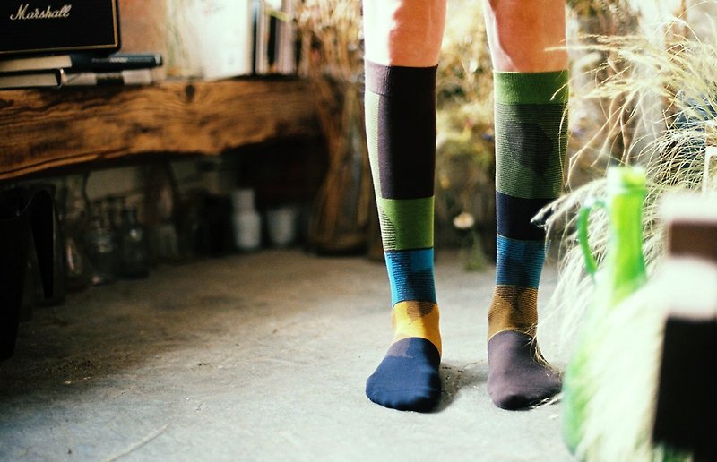 socks_take tea / organic cotton / fall - Socks - Cotton & Hemp Green