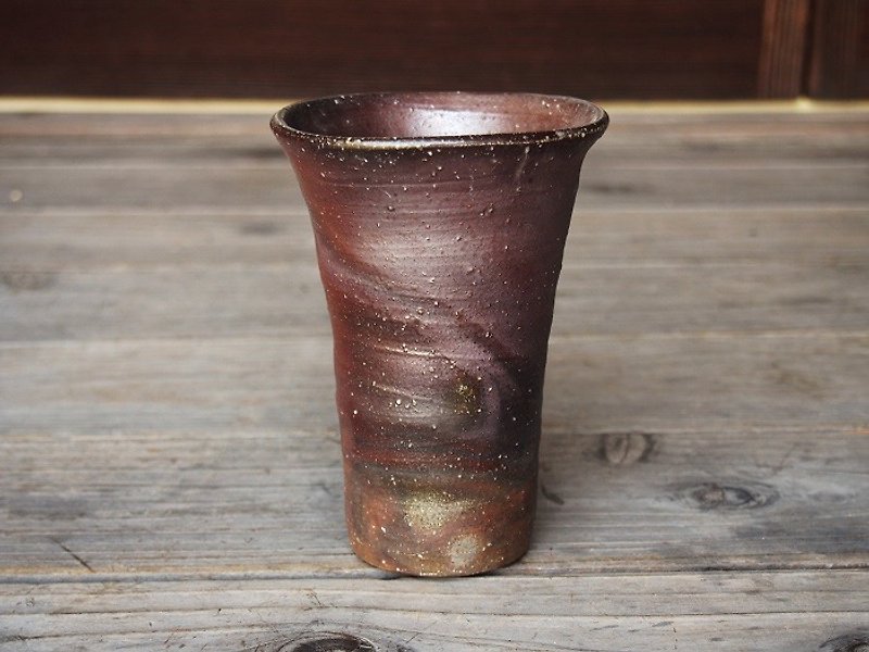備前 麦酒呑み（大）＿b1-030 - 花瓶/陶器 - 陶 咖啡色