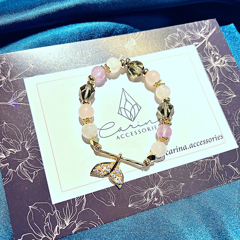 carina accessories mermaid tail fortune crystal bracelet pink crystal amethyst citrine - สร้อยข้อมือ - คริสตัล สึชมพู