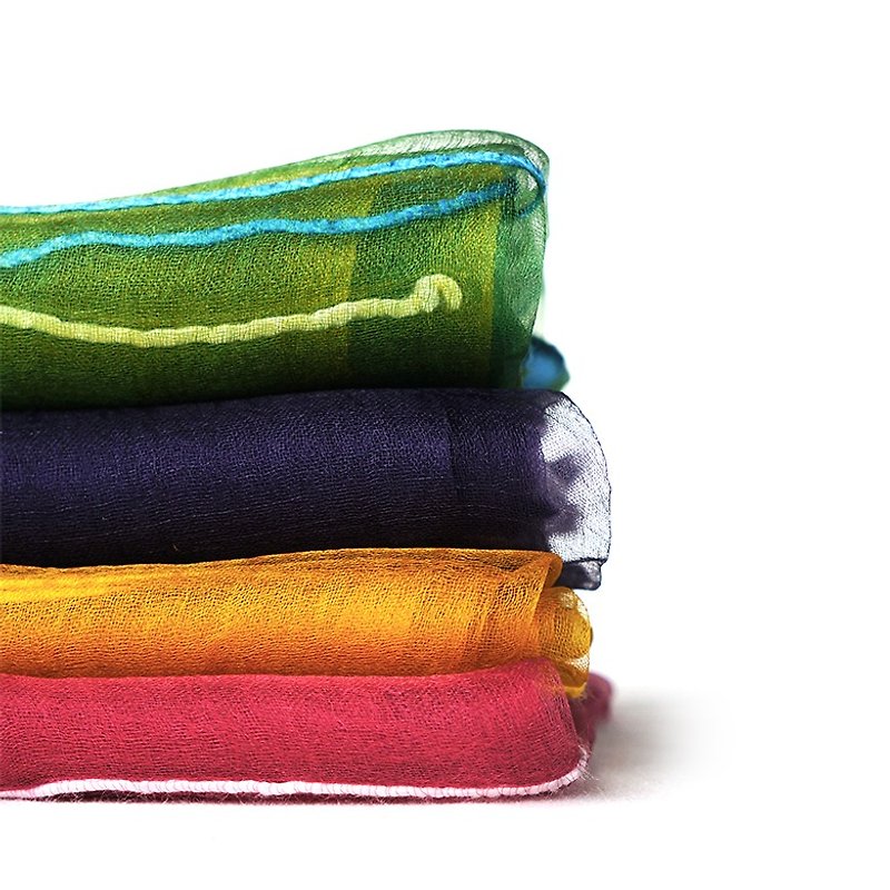 Takuya blue dye - vegetable dyes yarn twister Uganda / multicolor - Scarves - Other Materials Multicolor