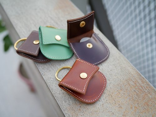 Tsubame Leather Tsubame - 訂製皮革口袋零錢包鑰匙圈 黃銅配件 可客製化刻字