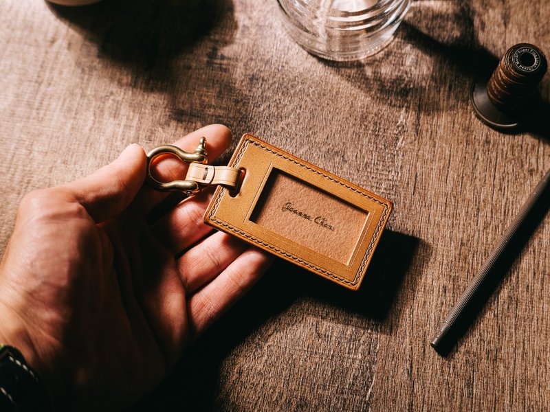 【客製化 聖誕禮物 】黃銅馬蹄扣皮革鑰匙圈・聖誕禮物 (繪師 - 鑰匙圈/鑰匙包 - 真皮 