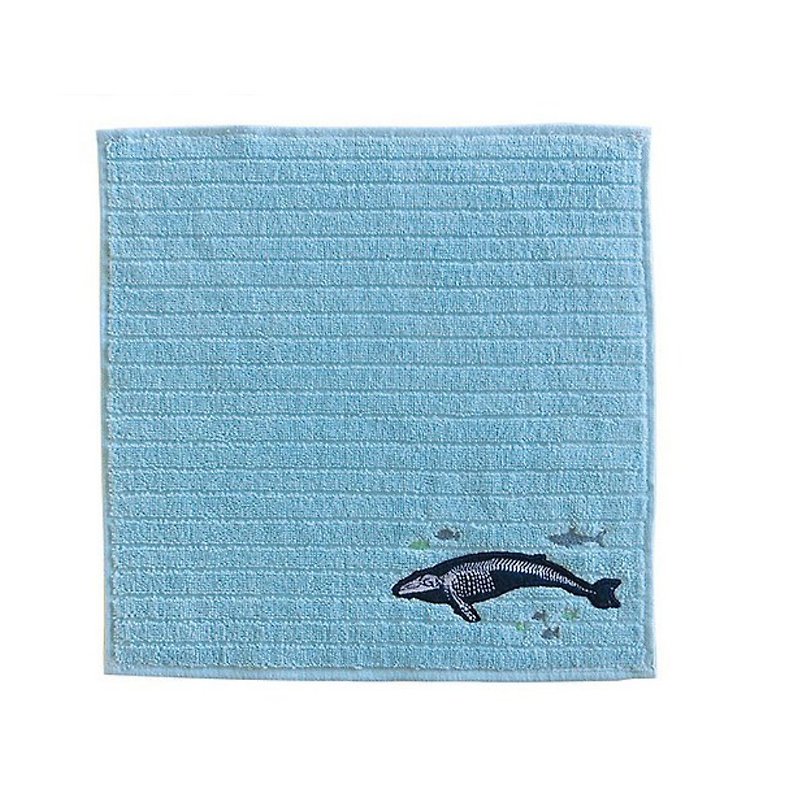 日本 魚類刺繡小方巾擦手巾 海洋生物學 - 毛巾浴巾 - 棉．麻 