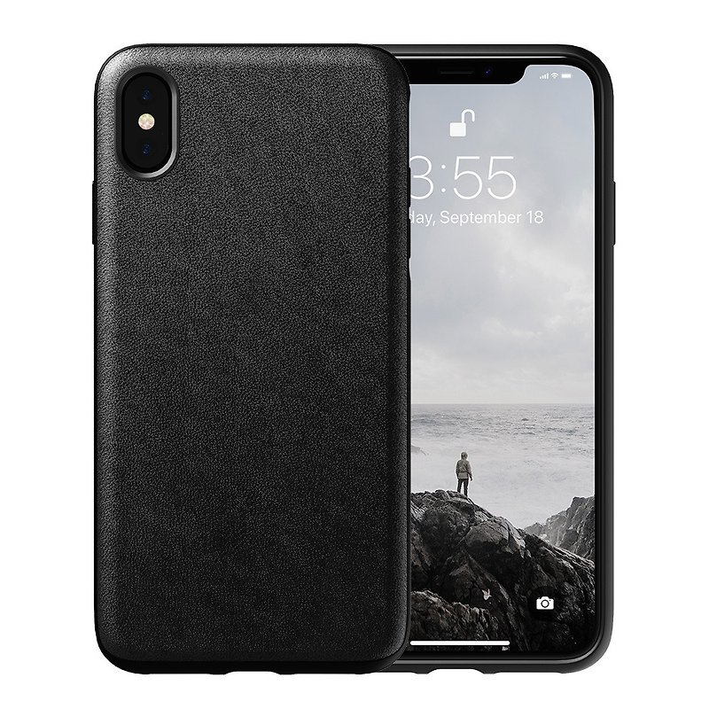 American NOMAD iPhone Xs Max Classic Leather Drop Protection Case - (855848007847) - เคส/ซองมือถือ - หนังแท้ สีดำ