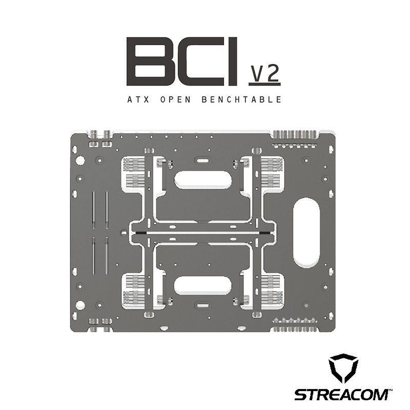 【STREACOM】BC1 Benchtable V2 Bare Test Platform Titanium - Computer Accessories - Aluminum Alloy Gray