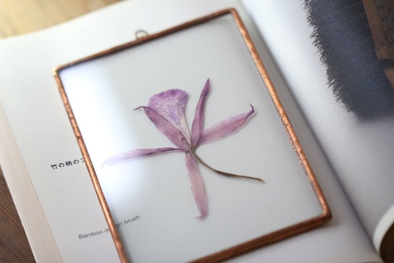 Botanical Illustrated Book | Cattleya Orchid | Glass Mosaic | Flower and Plant Specimens - Dried Flowers & Bouquets - Plants & Flowers Purple