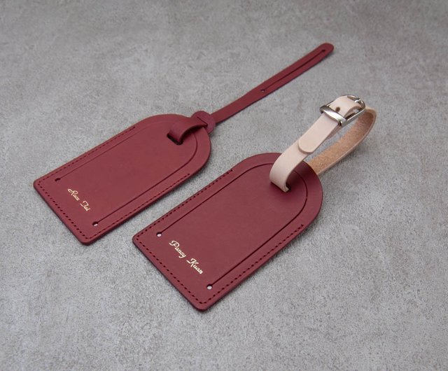 Genuine Leather Luggage Tag - Shop Be Two Leather Workshop Luggage Tags -  Pinkoi