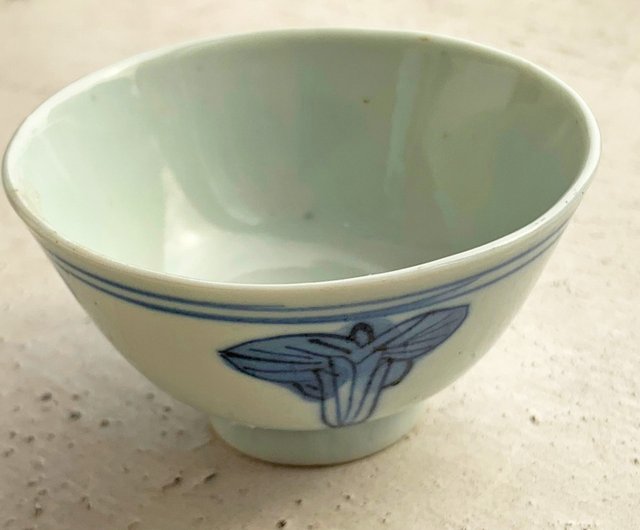 【青白磁杯】 清　磁器　青磁 中国清三代青白磁蝋花草盃 - ショップ REWENTUNG ワイングラス