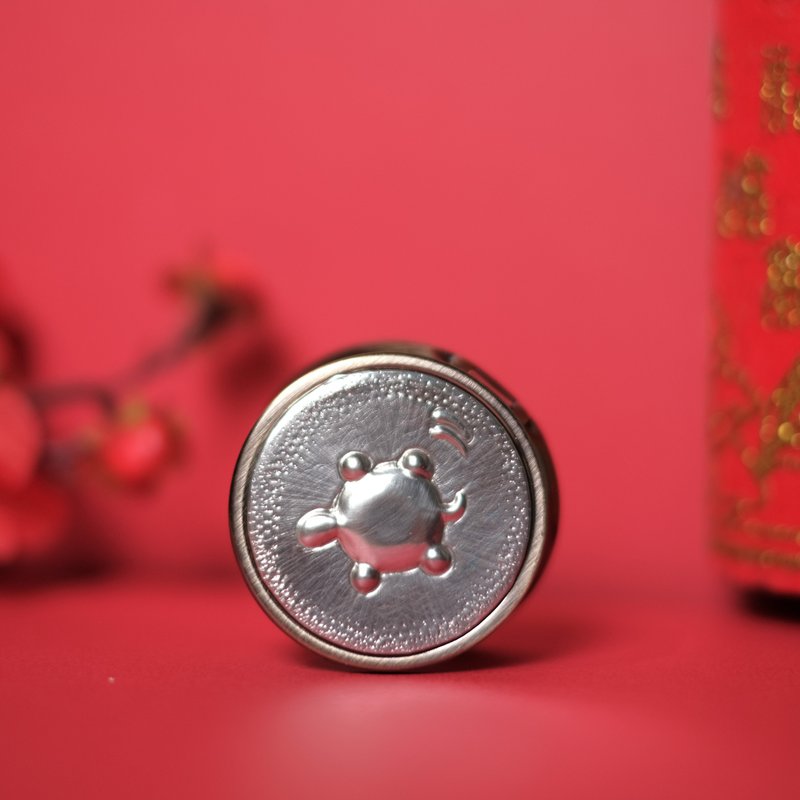 迷你小錫龜/手工錫雕/輕巧/珠寶藥盒 - 其他 - 其他金屬 銀色