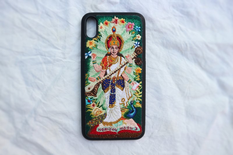 Saraswati God of India - 手機殼/手機套 - 繡線 