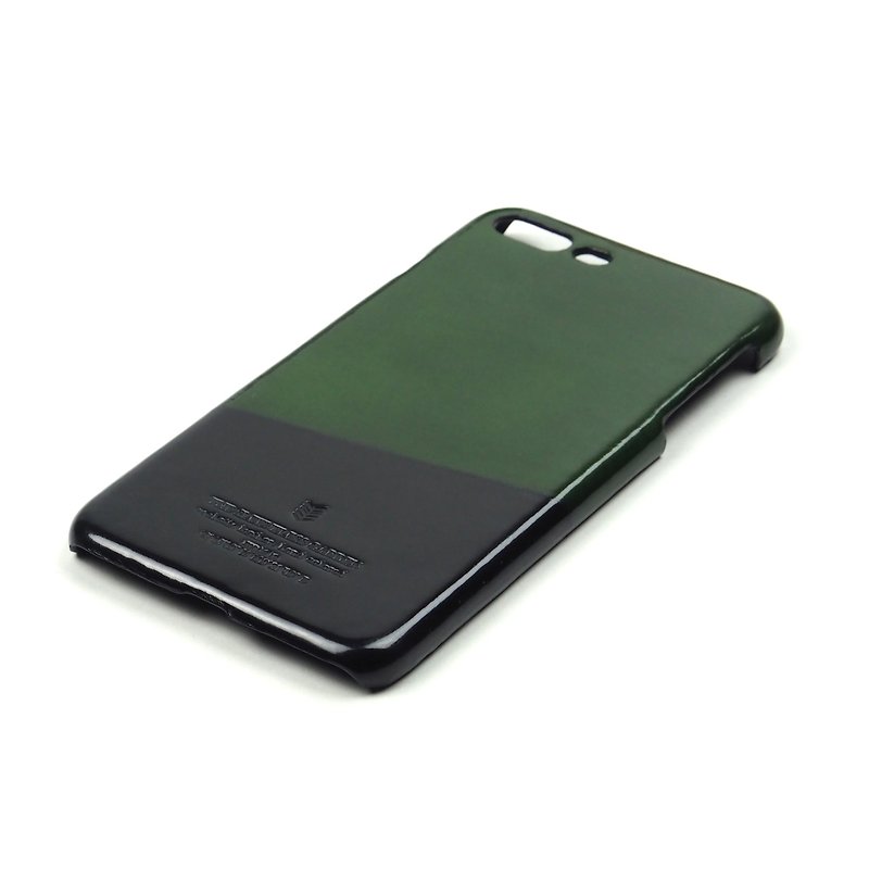 Racket leather case iPhone 7 Plus /Badminton (Green-Black) - Other - Genuine Leather Green