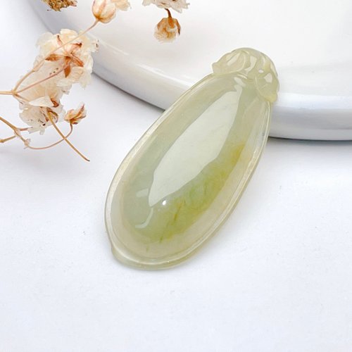 瓔珞珠寶盒 E.L.Jewelry Box 【福如東海】冰黃翡翠福瓜吊飾 | 天然緬甸玉翡翠A貨 | 送禮