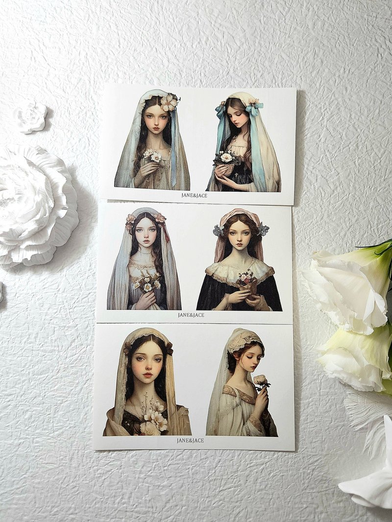 Renaissance Girl Sticker Pack - 貼紙 - 紙 多色