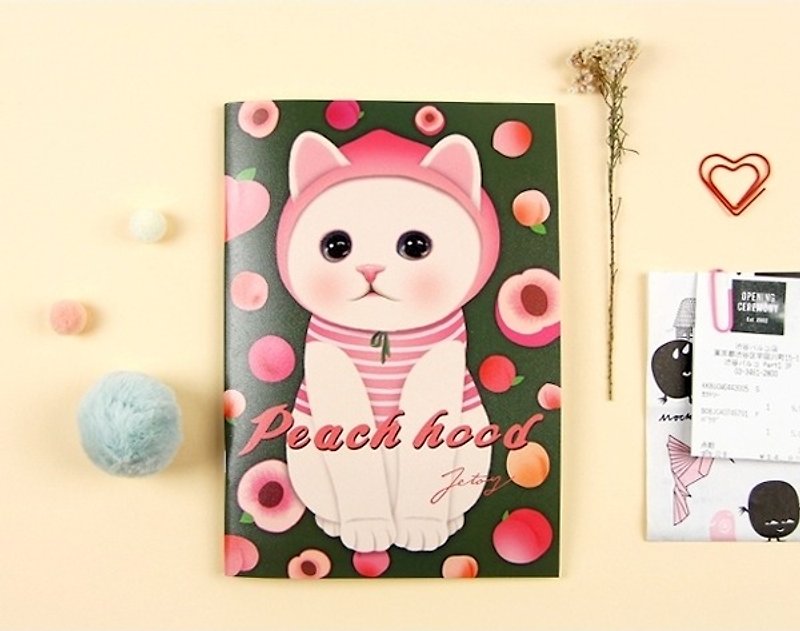 JETOY, Sweet Cat Play Notebook (B5 Bar)_Peach hood J1704403 - Notebooks & Journals - Paper Pink
