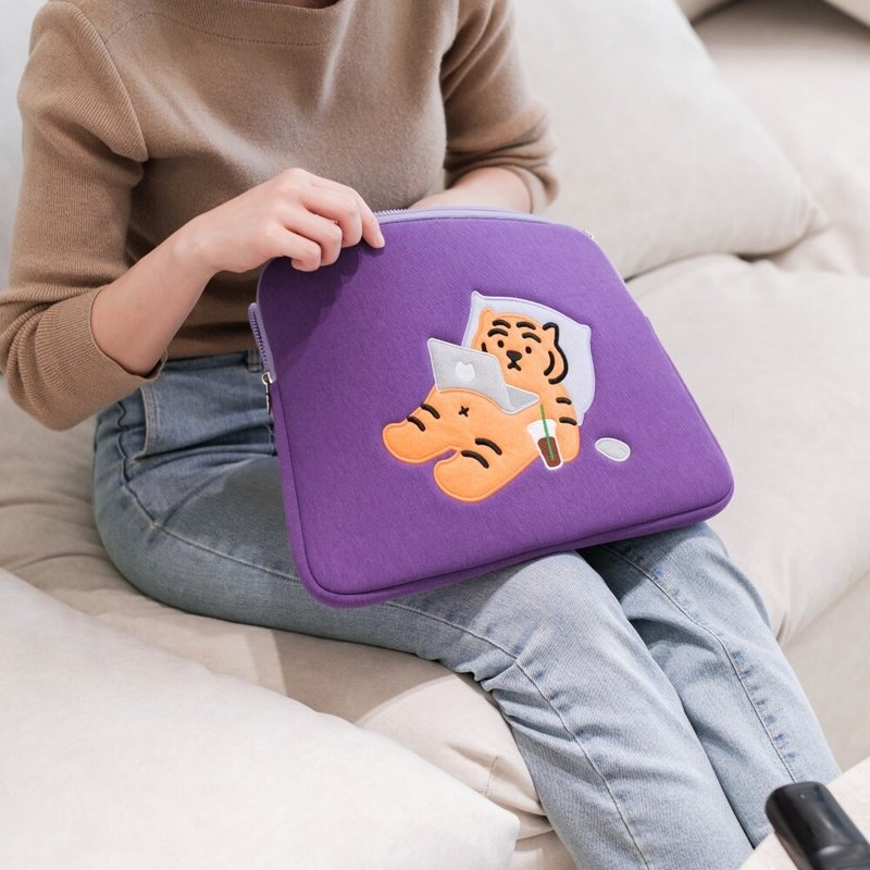 MUZIK TIGER computer bag 12~14 inches - กระเป๋าแล็ปท็อป - ไนลอน สีม่วง