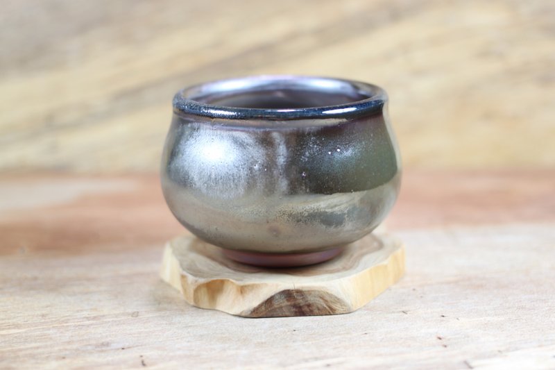 [Thank you, teacher] Wood-fired Tenmoku glazed tea bowls, handmade works by Ye Minxiang, a famous pottery artist - ถ้วย - ดินเผา 