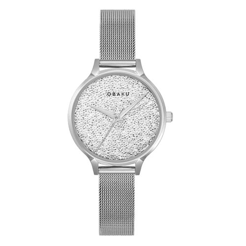 OBAKU Shining Starry Sky Aesthetic Fashion Watch- Silver