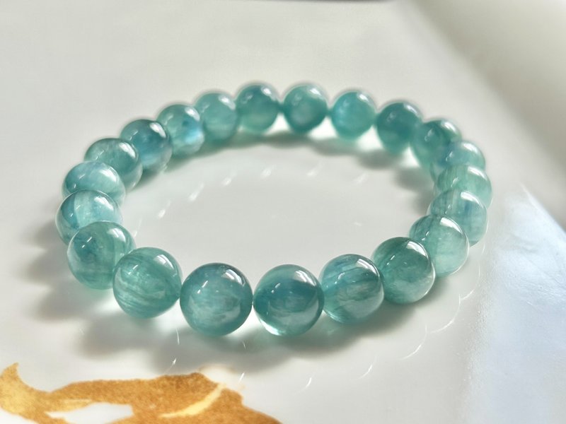 9mm Teal crystal bids farewell to negative energy and improves interpersonal relationships - สร้อยข้อมือ - คริสตัล สีเขียว