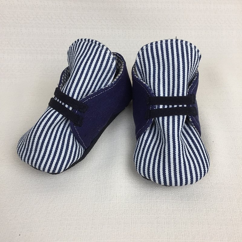 Va handmade shoes striped casual shoes - Kids' Shoes - Cotton & Hemp Blue