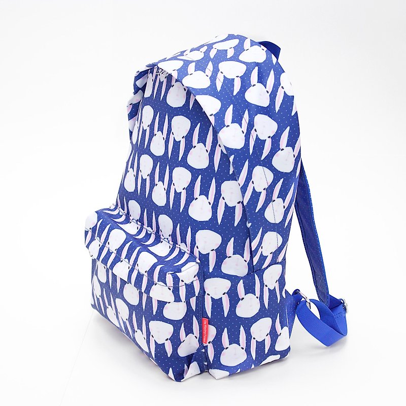 超輕防水Momoco印花環保背包 - 後背包/書包 - 聚酯纖維 藍色
