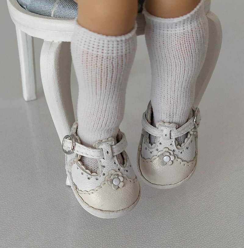 หนังแท้ ตุ๊กตา สึชมพู - Dumpling Meadow doll shoes, Meadow doll 28 cm shoes