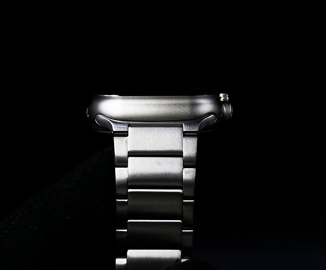 Apple Watch Ultra 49mm 用チタンストラップ シルバー - TIGT